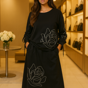 Elegant black two-piece set